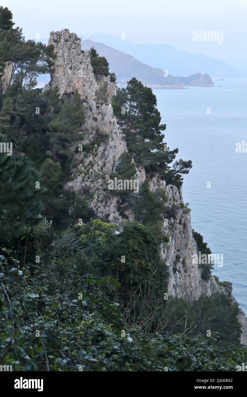 Capri - Scorcio dell'Arco Naturale al Tramonto Stockfoto
