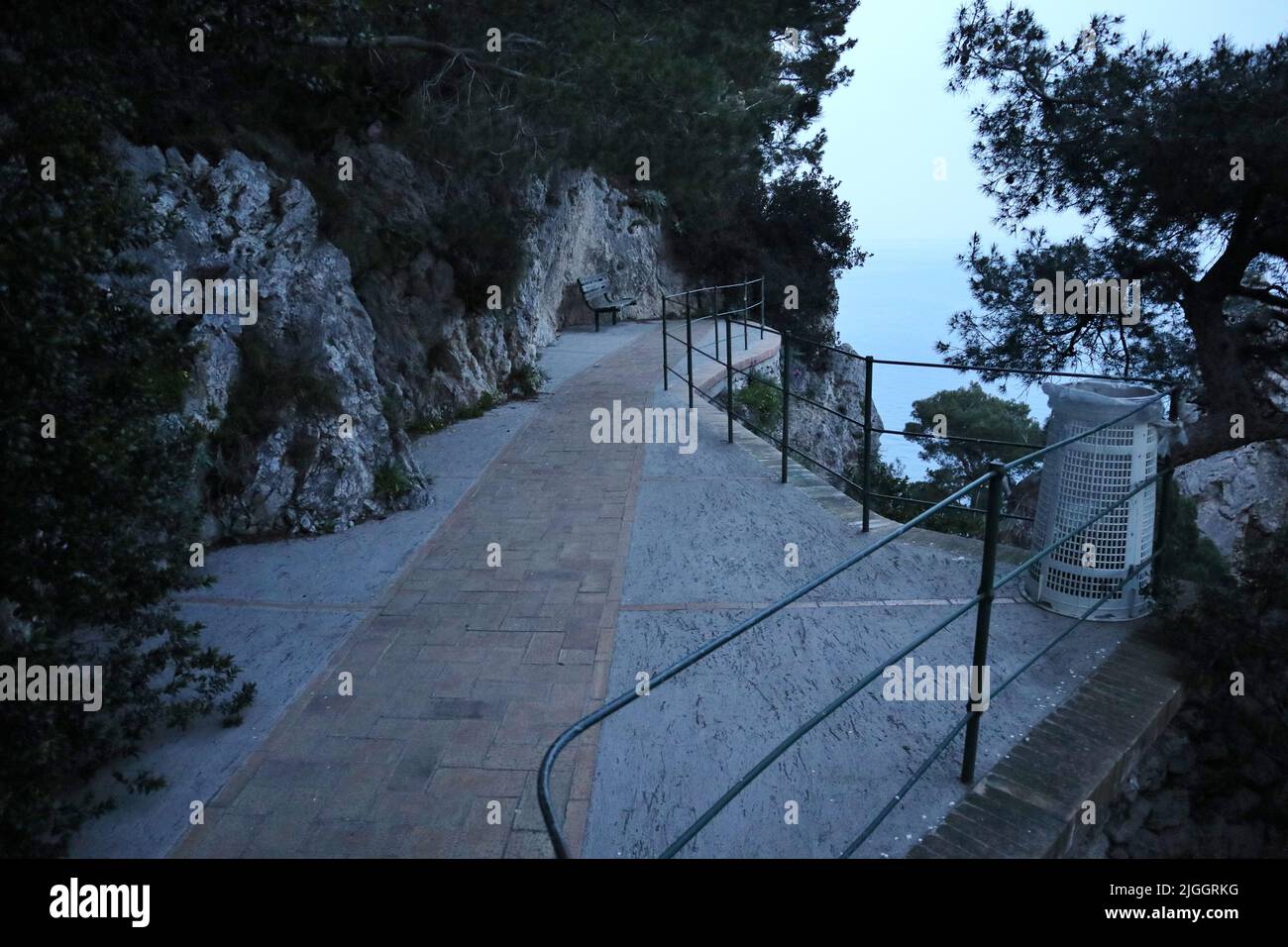 Capri - Terrazza belvedere all'Arco Naturale Stockfoto
