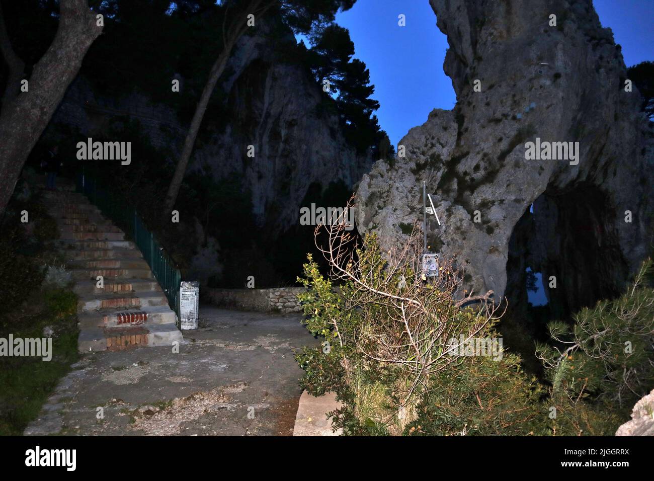 Capri – Arco Naturale di sera Stockfoto