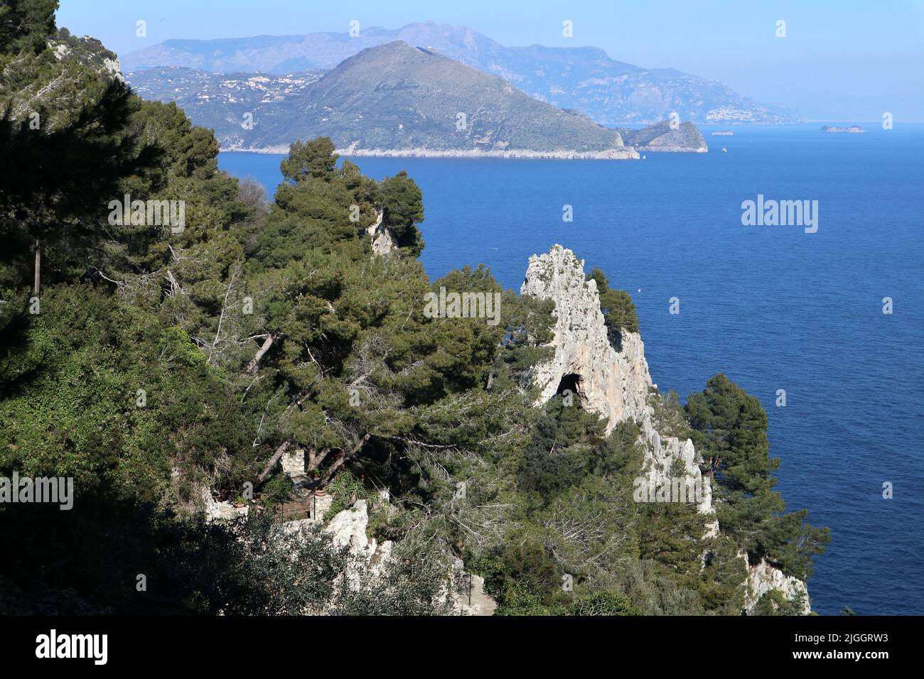 Capri - Panorama da via Arco Naturale Stockfoto