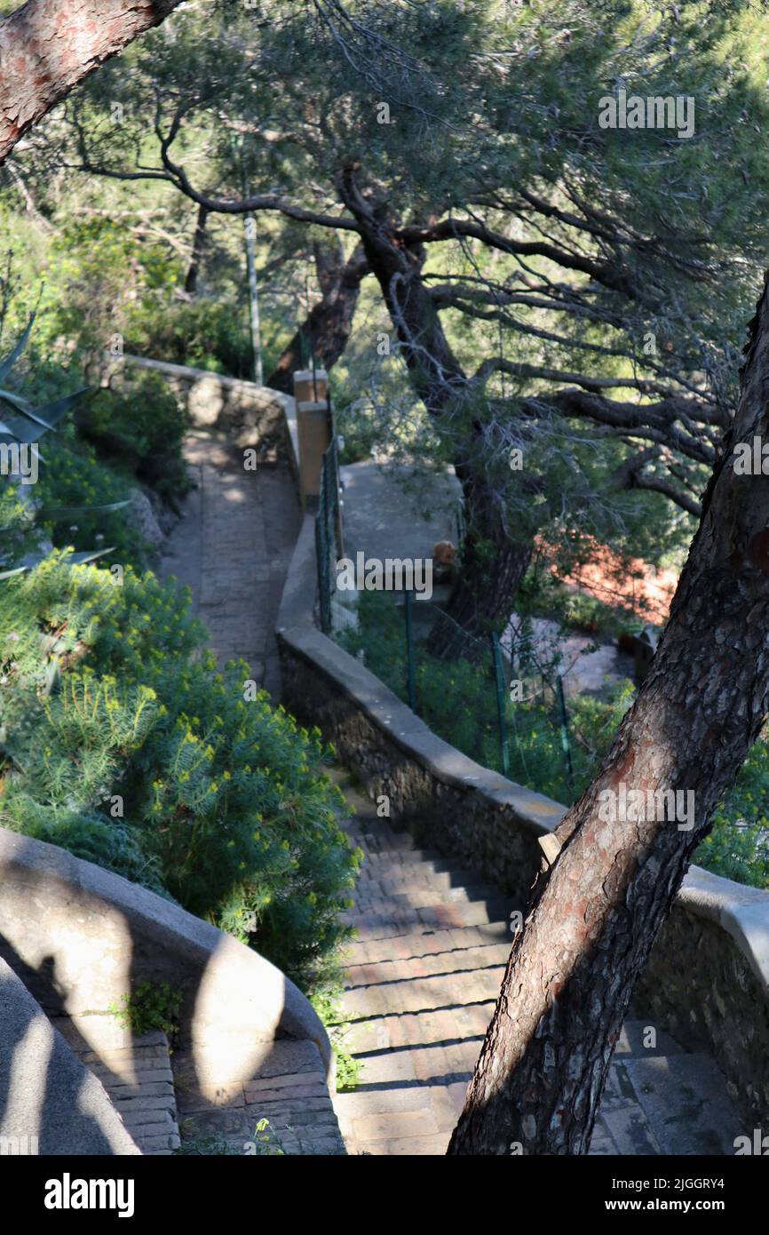 Capri - Scalinata di Via Arco Naturale Stockfoto