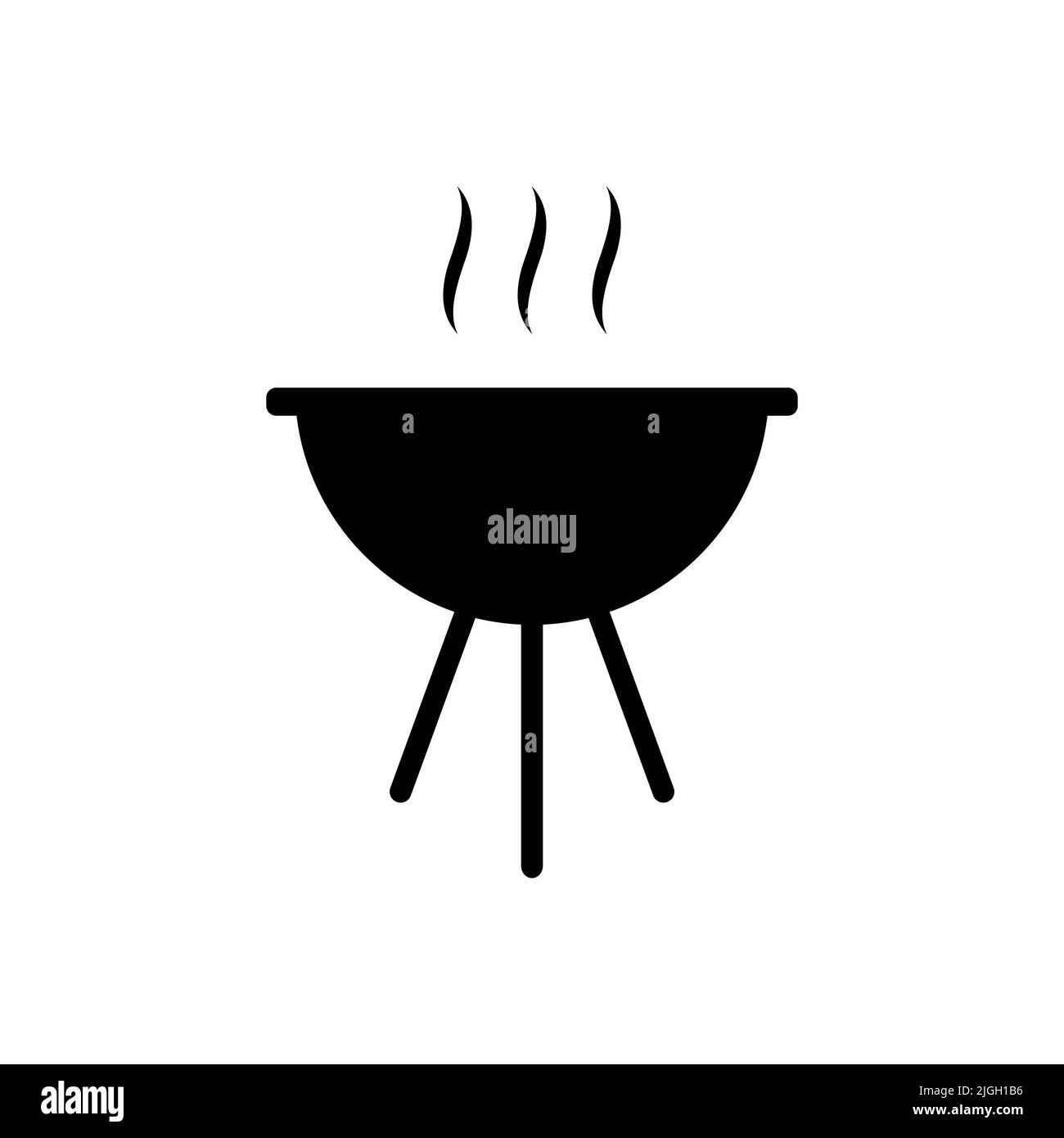 Barbecue-Symbol, bbq-Vektorgrafik isoliert auf weißem Hintergrund Stock Vektor