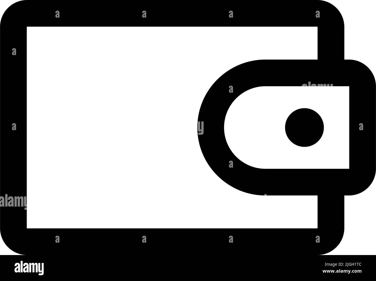 Wallet-Symbol. Symbol für Geld- oder Bargeldcontainer. Bearbeitbarer Vektor. Stock Vektor