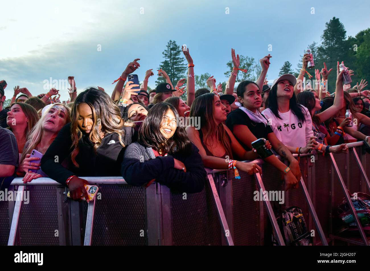 Napa Valley, Kalifornien, 28. Mai 2022 - Konzertpublikum beim BottleRock Festival 2022 in Napa California, Credit: Ken Howard/Alamy Stockfoto