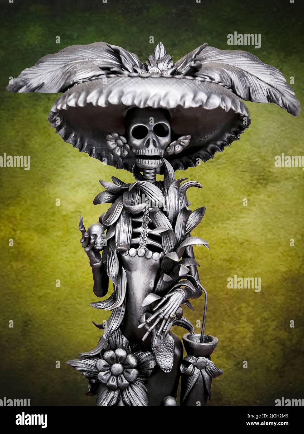 Dia de los Muertos, La Catrina, Kunstwerk Stockfoto