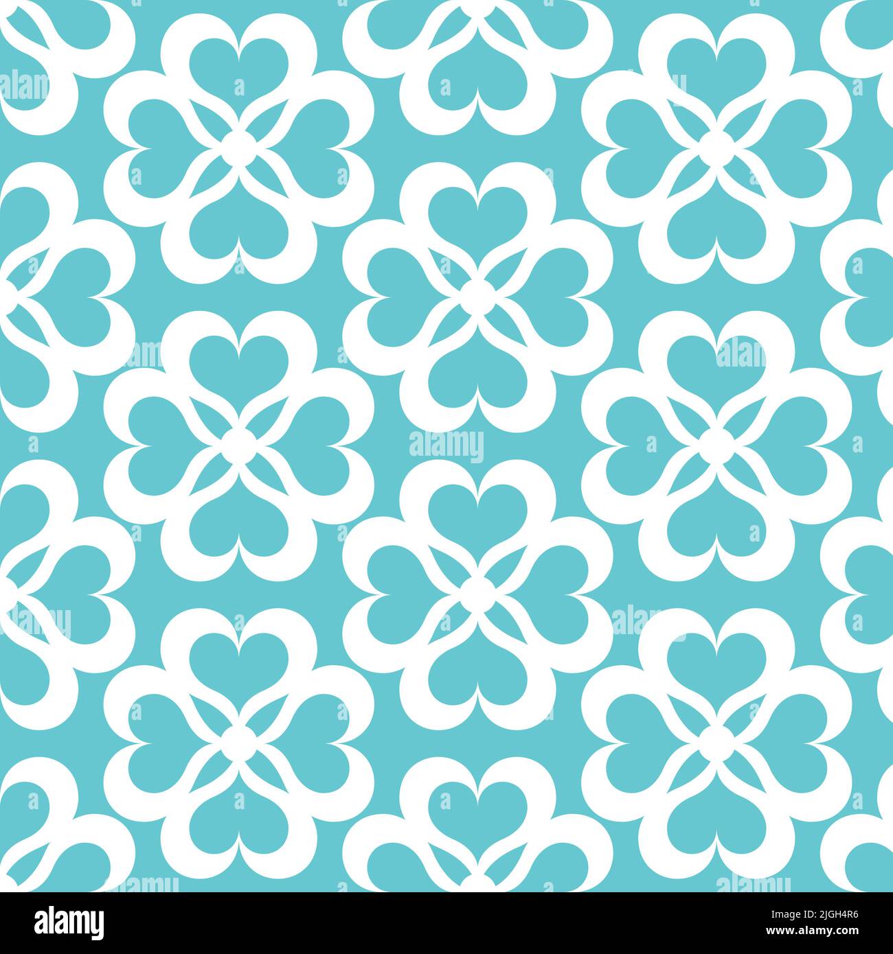 Nahtlose Hintergrund Herz Blumenmuster Mit Blumen Stock Vektor