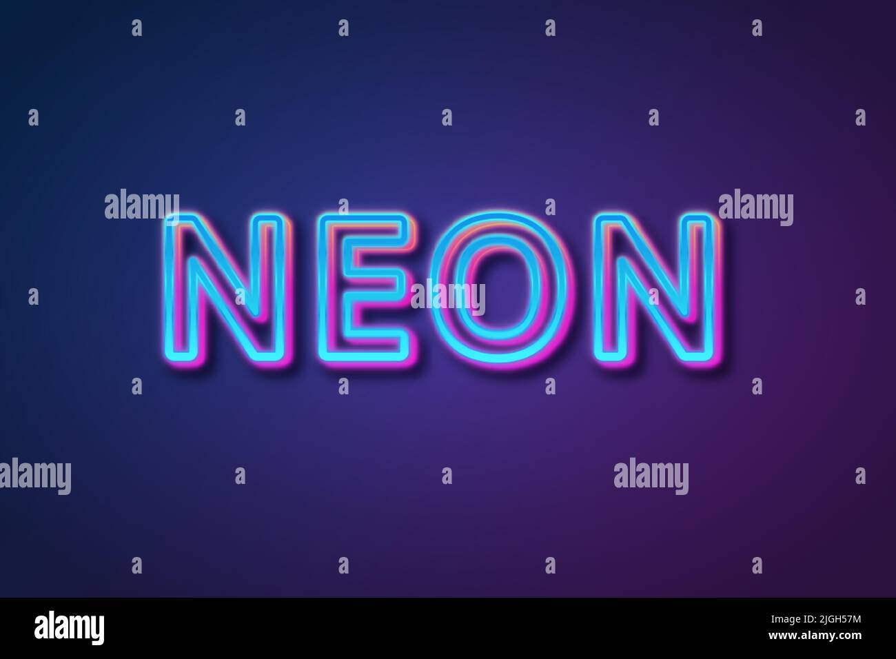 Editierbare Texteffekte Neon , Wörter und Schriftart können geändert werden Stock Vektor