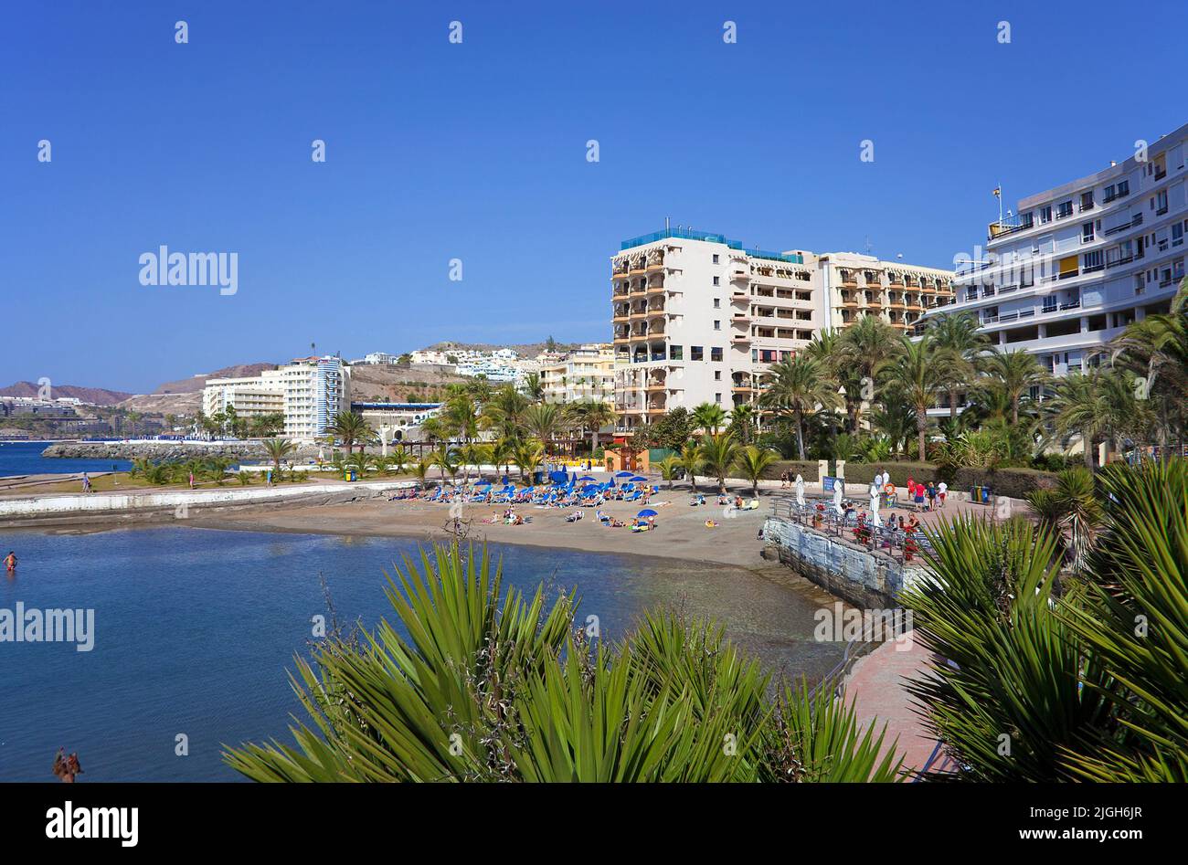 Strand von Patalavaca, Arguineguin, Kanarische Inseln, Spanien, Europa Stockfoto