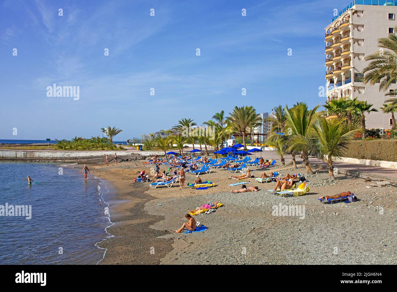 Kleiner Strand von Patalavaca, Arguineguin, Grand Canary, Kanarische Inseln, Spanien, Europa Stockfoto