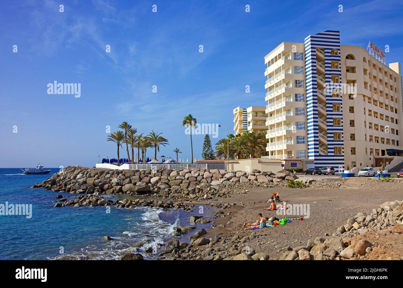Kleiner Strand von Patalavaca, Arguineguin, Grand Canary, Kanarische Inseln, Spanien, Europa Stockfoto
