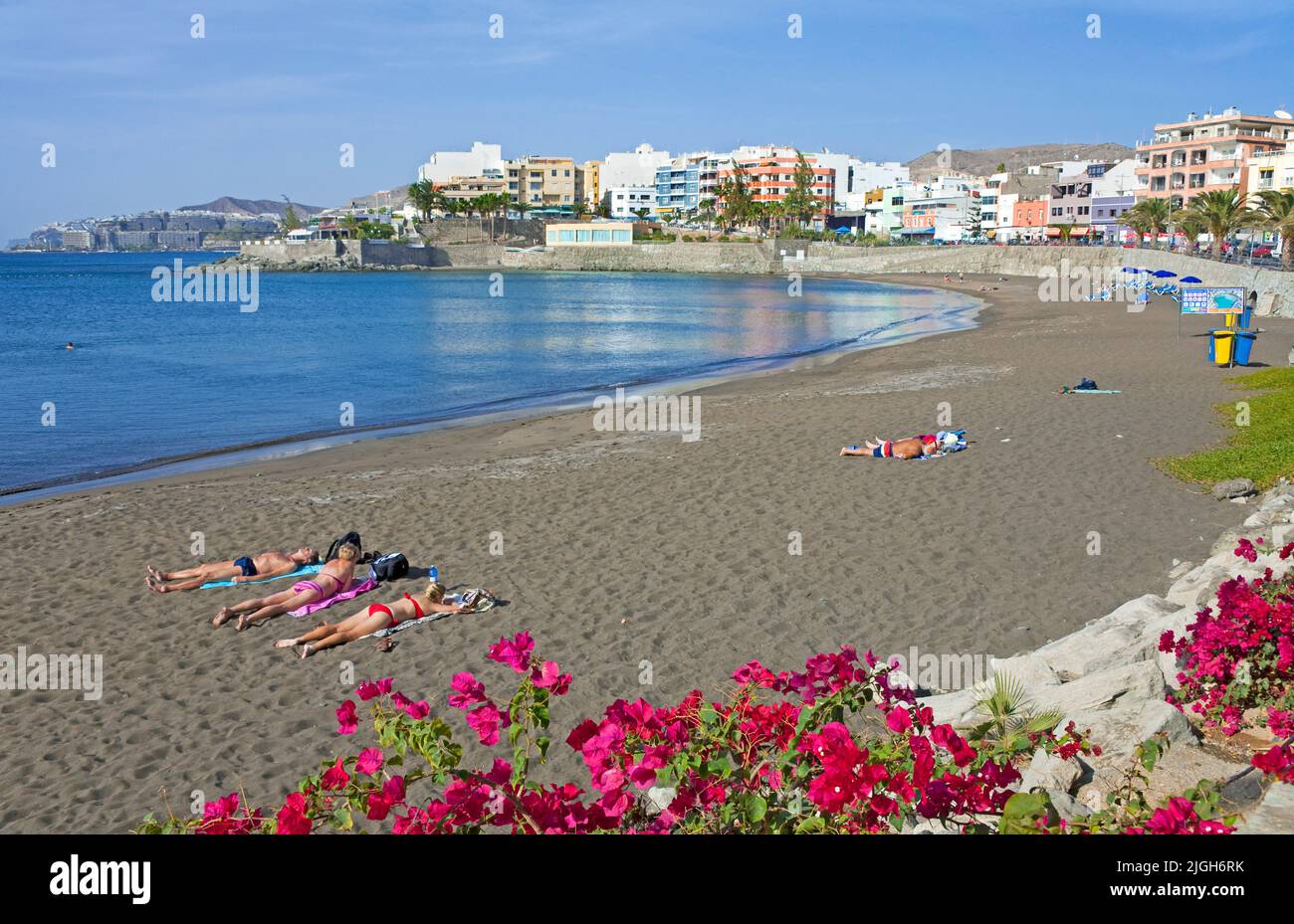 Strand von Patalavaca, Arguineguin, Kanarische Inseln, Spanien, Europa Stockfoto