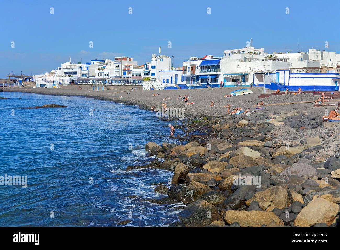 Strand von Puerto de las Nieves, Agaete, Kanarische Inseln, Spanien, Europa Stockfoto