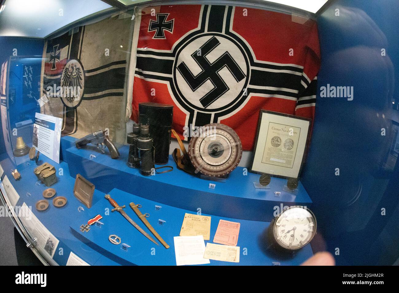 Deutsch, Marine, WW2, Weltkrieg, zwei, Royal Navy, U-Boot, Museum, das Nationalmuseum, Heritage, Portsmouth, Naval, Dockyard, Docks, Hampshire, Stockfoto