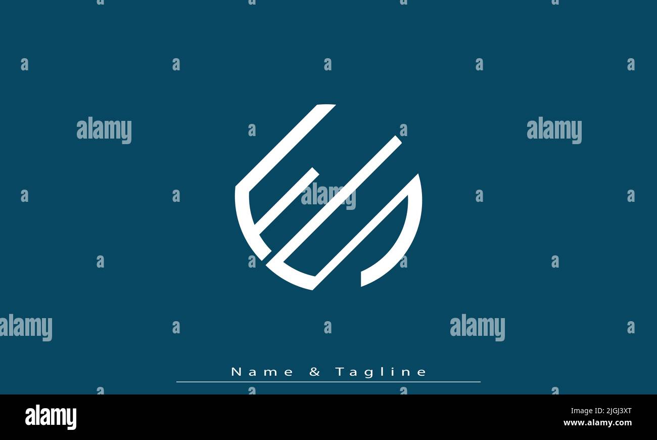 Alphabet Buchstaben Initialen Monogramm Logo FS , SF Stock Vektor