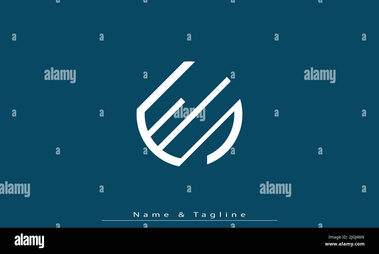 Alphabet Buchstaben Initialen Monogramm Logo FS , SF Stock Vektor