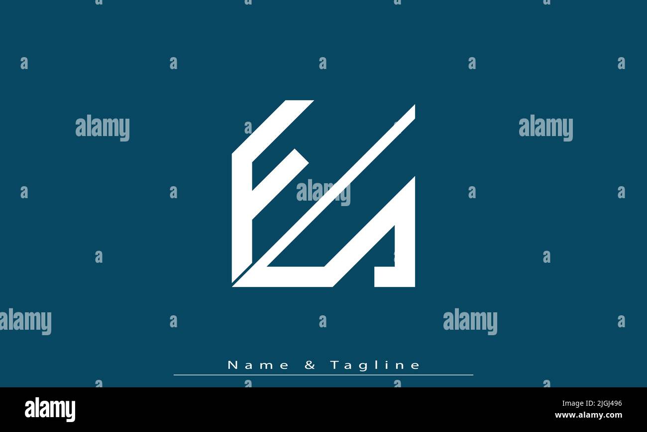 Alphabet Buchstaben Initialen Monogramm Logo FS , SF Stock Vektor