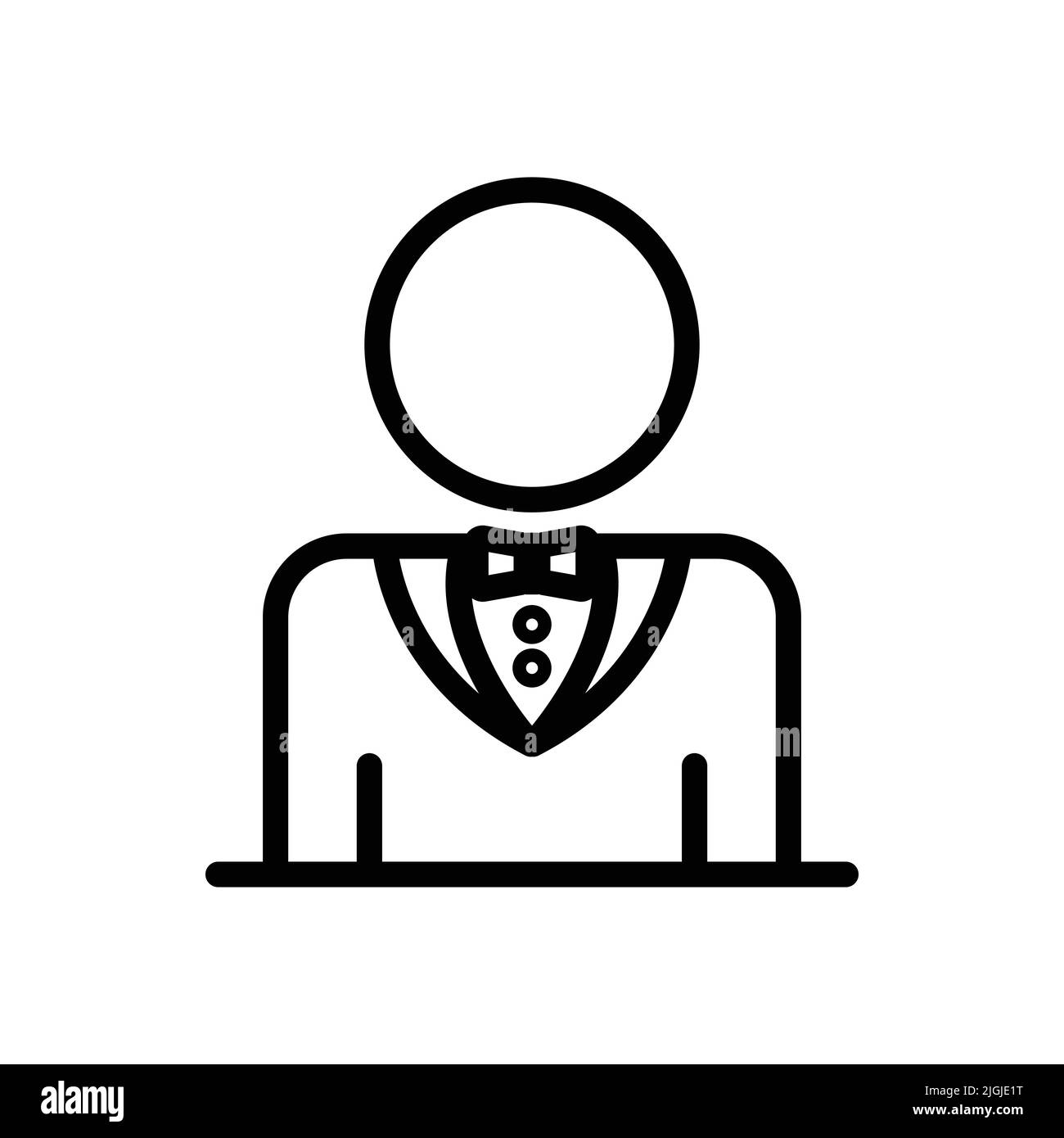 Bräutigam-Symbol. Symbol im Zusammenhang mit Hochzeit. Linie Icon Stil. Einfaches Design bearbeitbar Stock Vektor