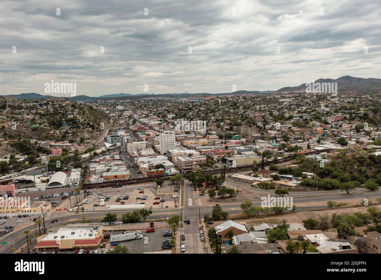 Einreisehafen USA Mexiko Grenze in Nogales, Arizona Stockfoto