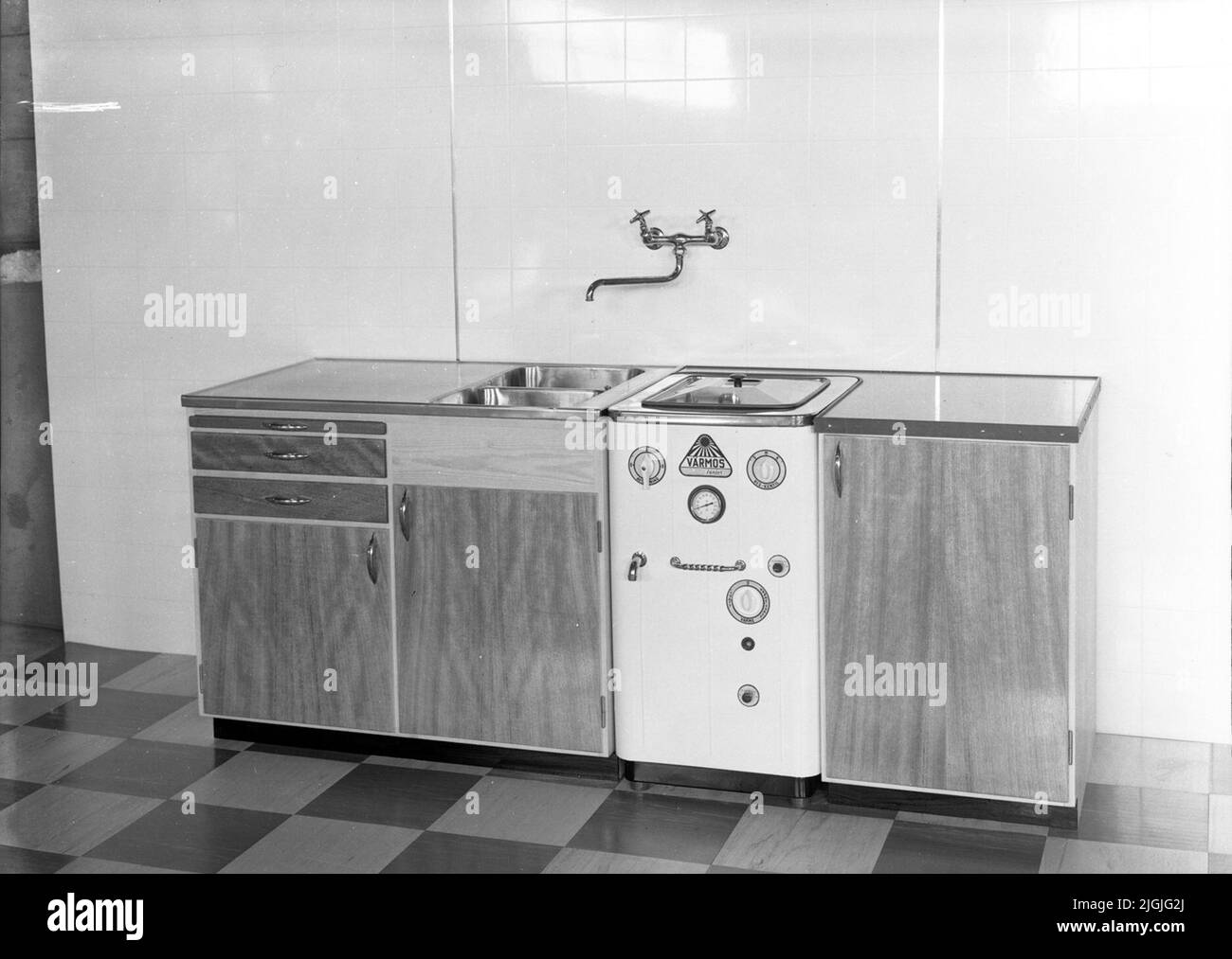 Waschmaschine von Värmos. Stockfoto