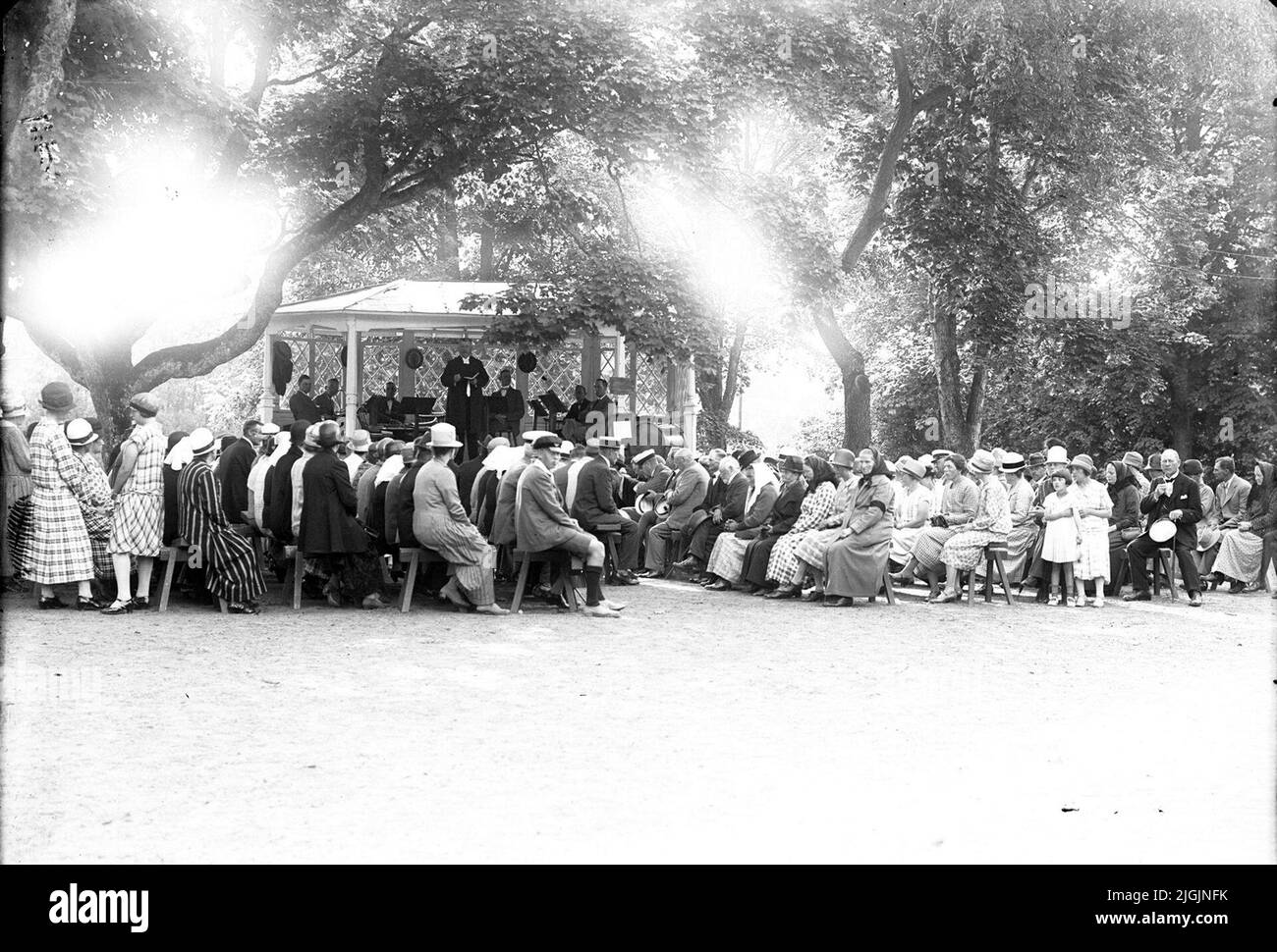 Gudstjänst Gottesdienst in Ronneby Brunn. Stockfoto
