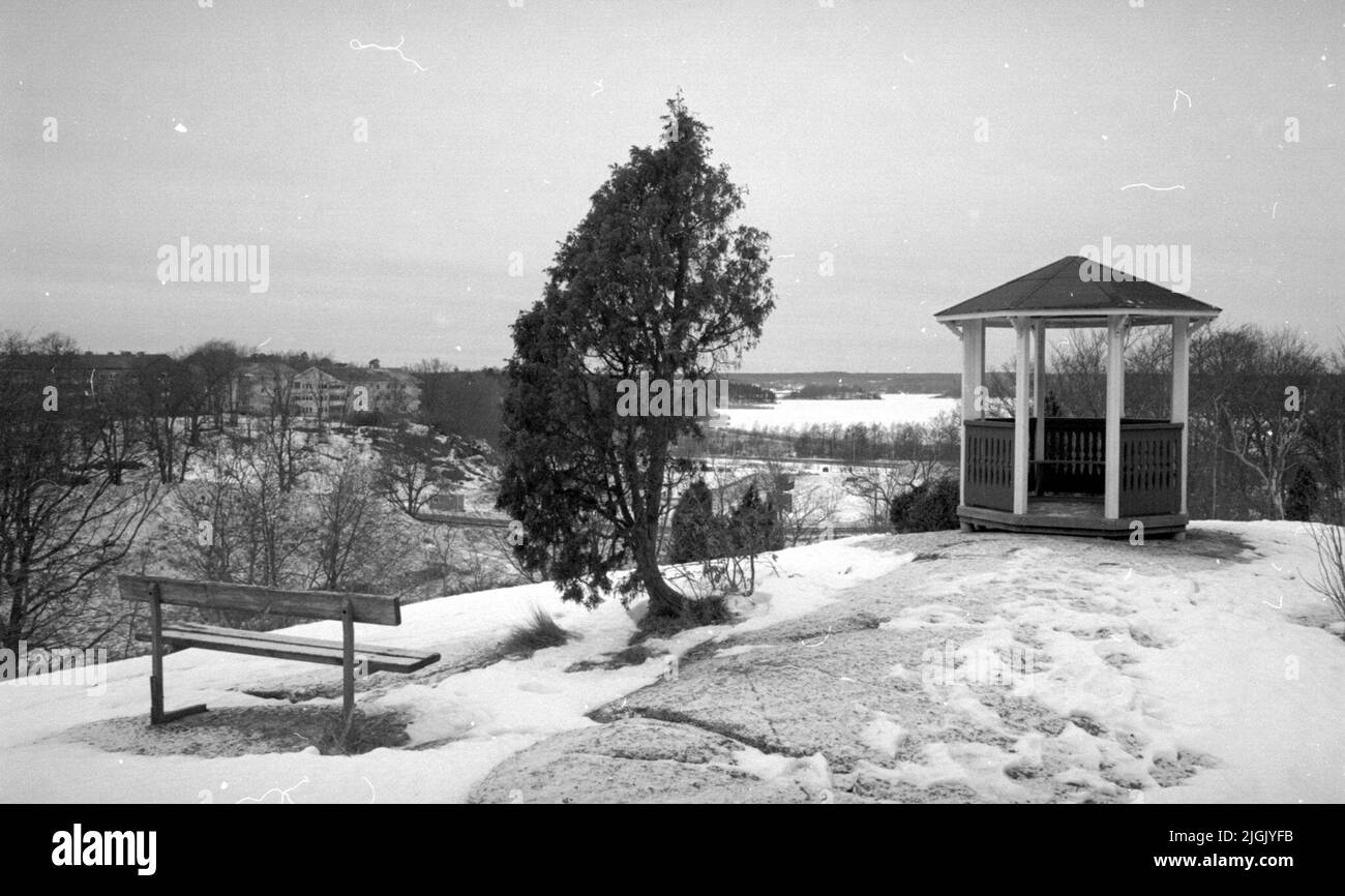 Berg Lusthus auf dem Berg oberhalb der Klinteberga. Stockfoto