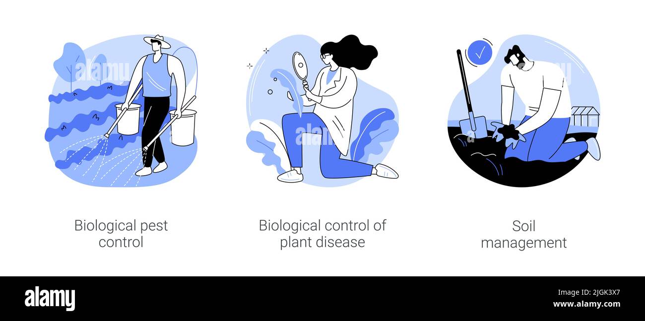 Bio-Landwirtschaft Industrie isoliert Cartoon-Vektor-Illustrationen se Stock Vektor