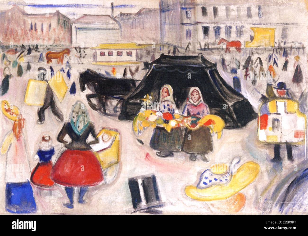 Edvard Munch - The Hearse on Potsdamer Platz - 1902 Stockfoto