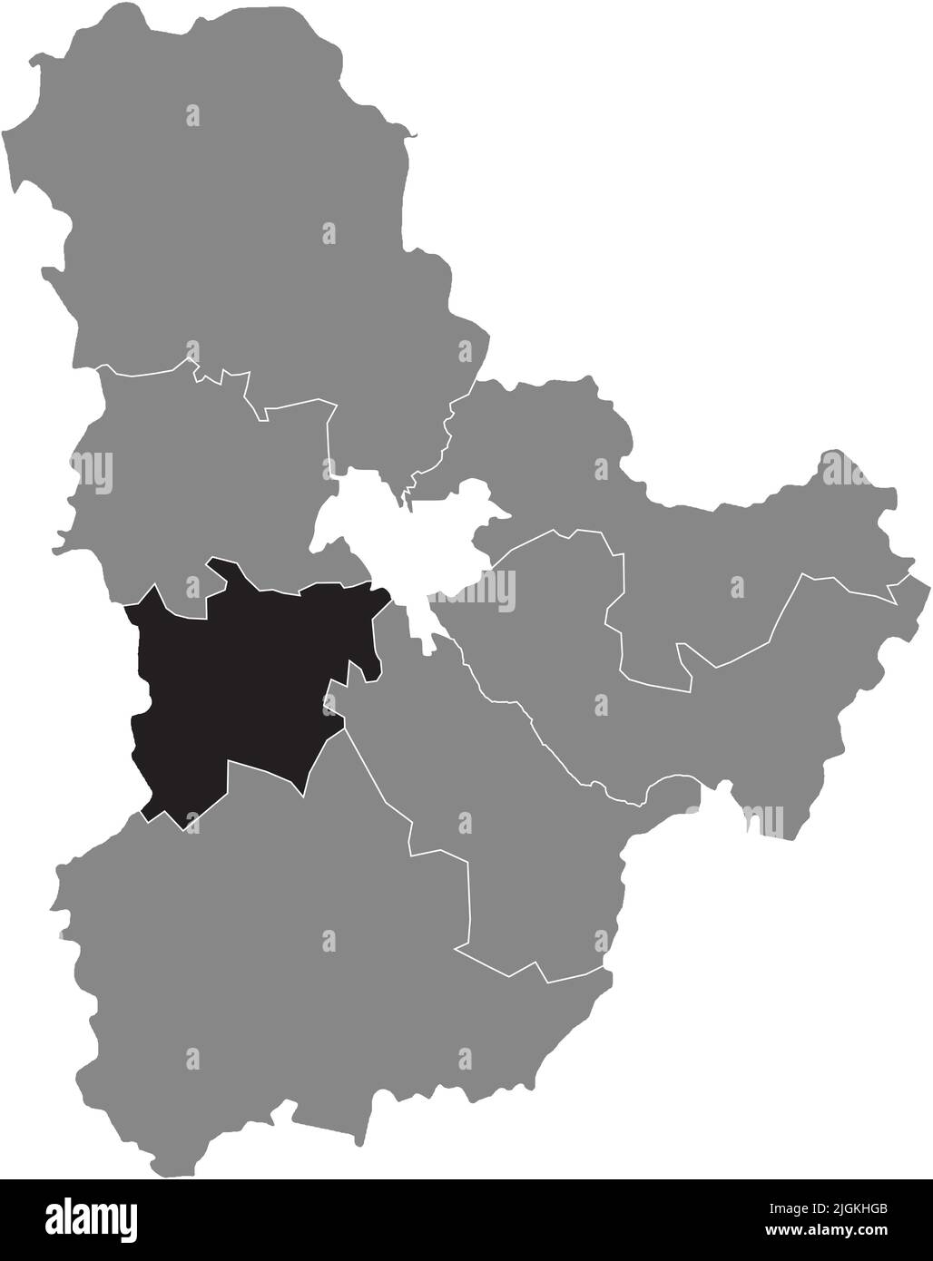 Lageplan des FASTIV-BEZIRKS, KIEW Stock Vektor