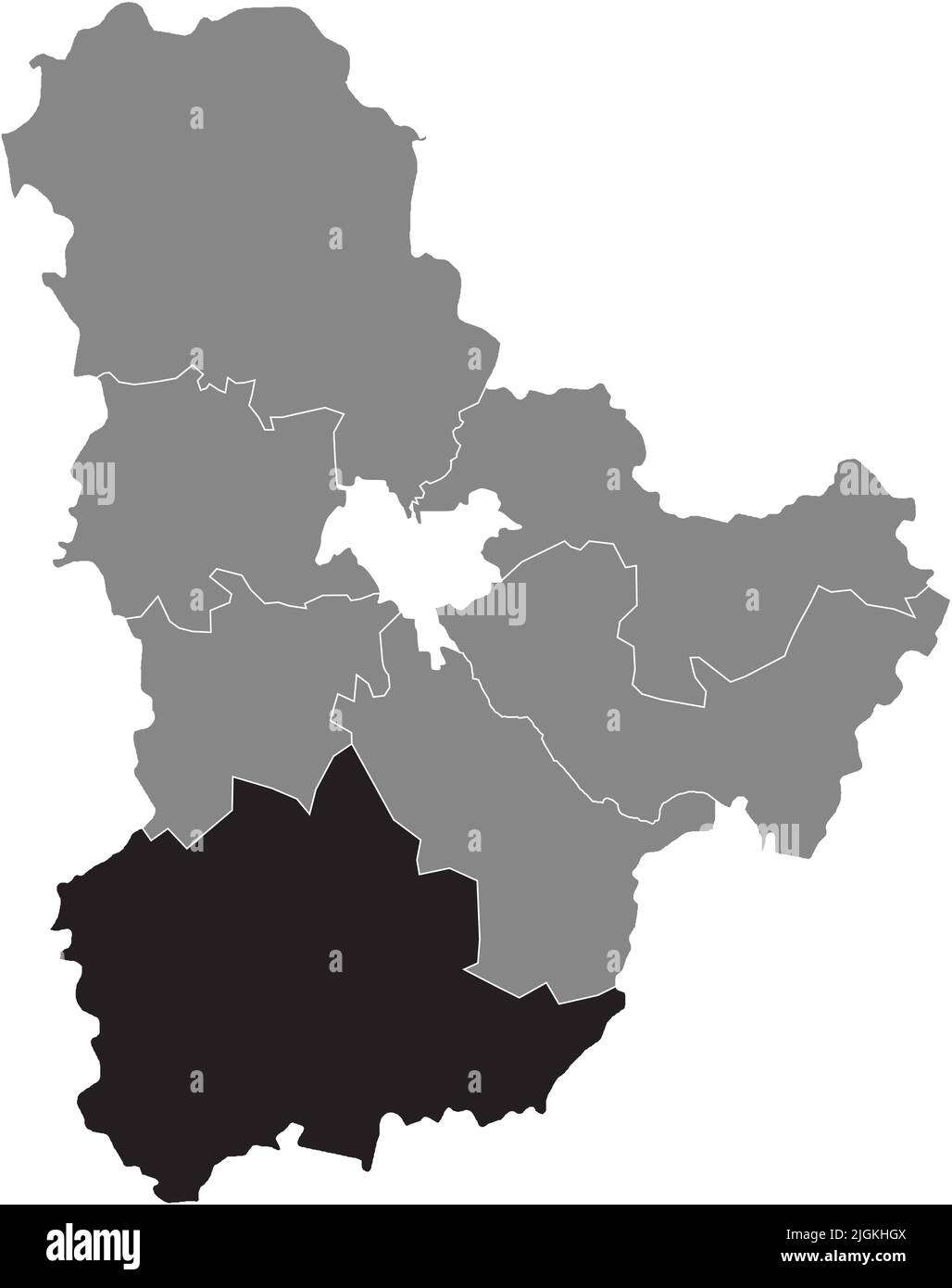 Lageplan des RAJONS BILA ZERKWA, Kiew Stock Vektor