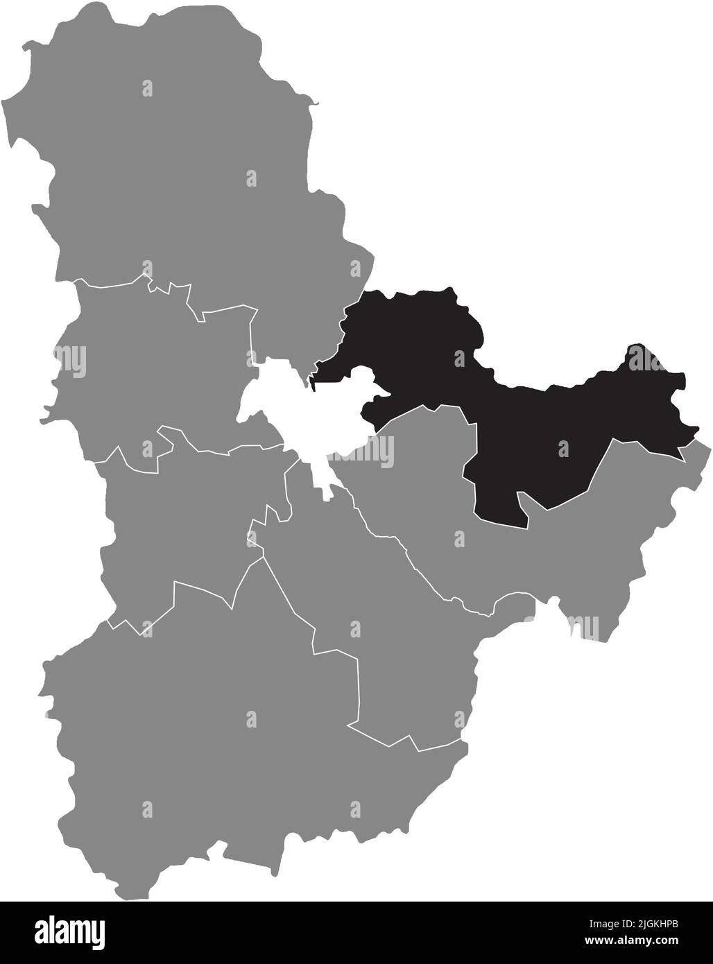 Lageplan des RAJONS BROVARY, KIEW Stock Vektor