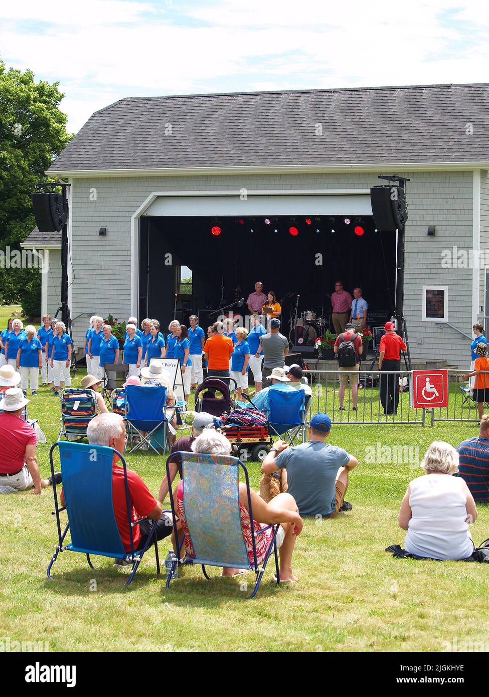 A-cappella-Gruppe bei den Feierlichkeiten zum Canad Day Stockfoto