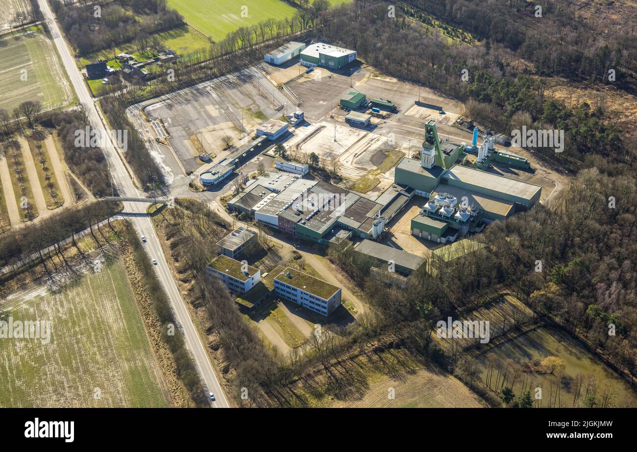 Luftaufnahme, ehemaliger Prosper V-Schacht 10 in Kirchhellen-Nord-West, Bottrop, Ruhrgebiet, Nordrhein-Westfalen, Deutschland, Mine, DE, Europa, Luft-ph Stockfoto