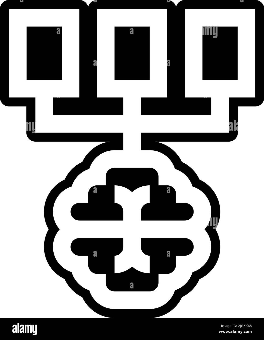 Symbol für prädiktive Modelle . Stock Vektor