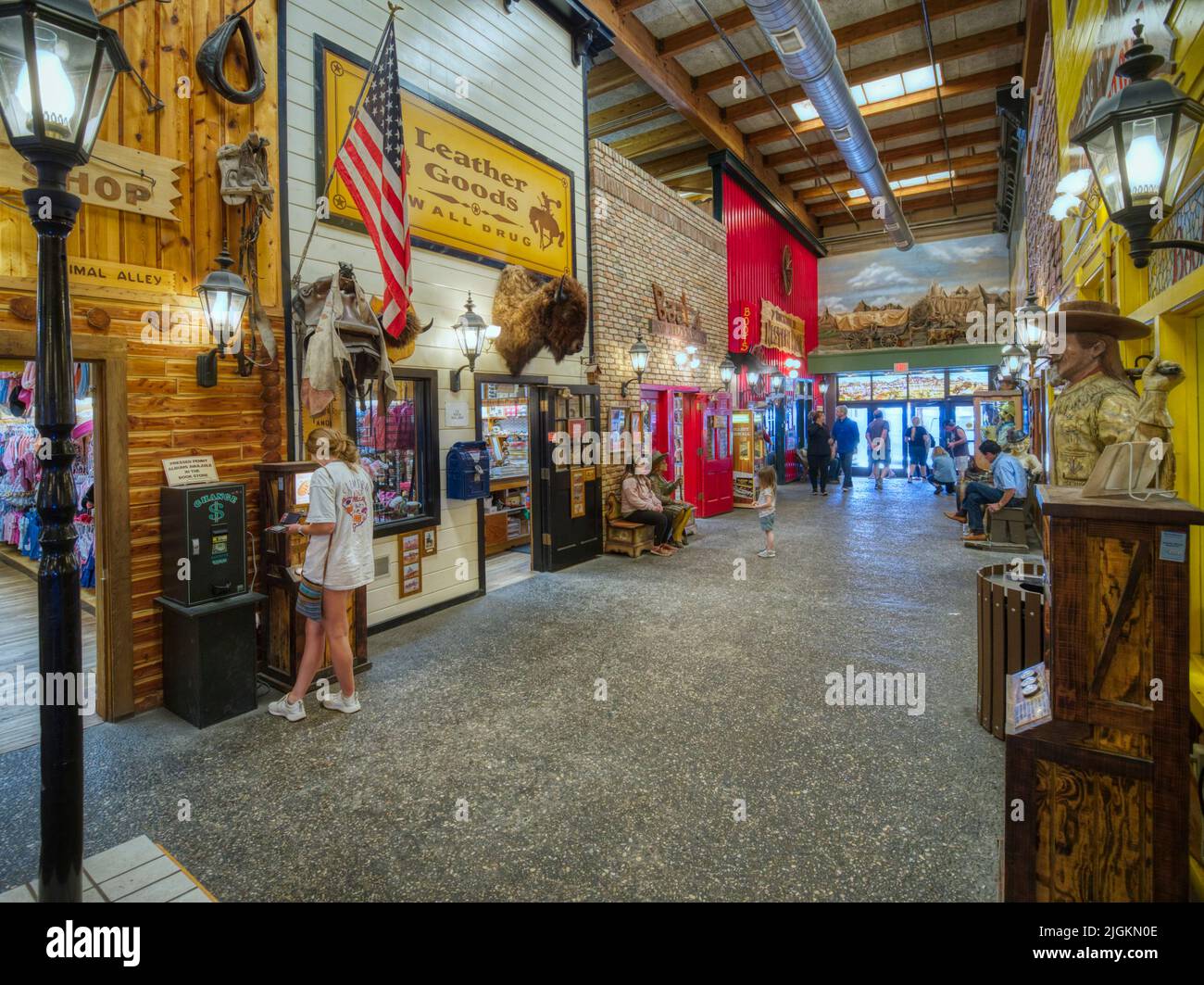 Innenraum des Wall Drug Store in Wall South Dakota USA Stockfoto