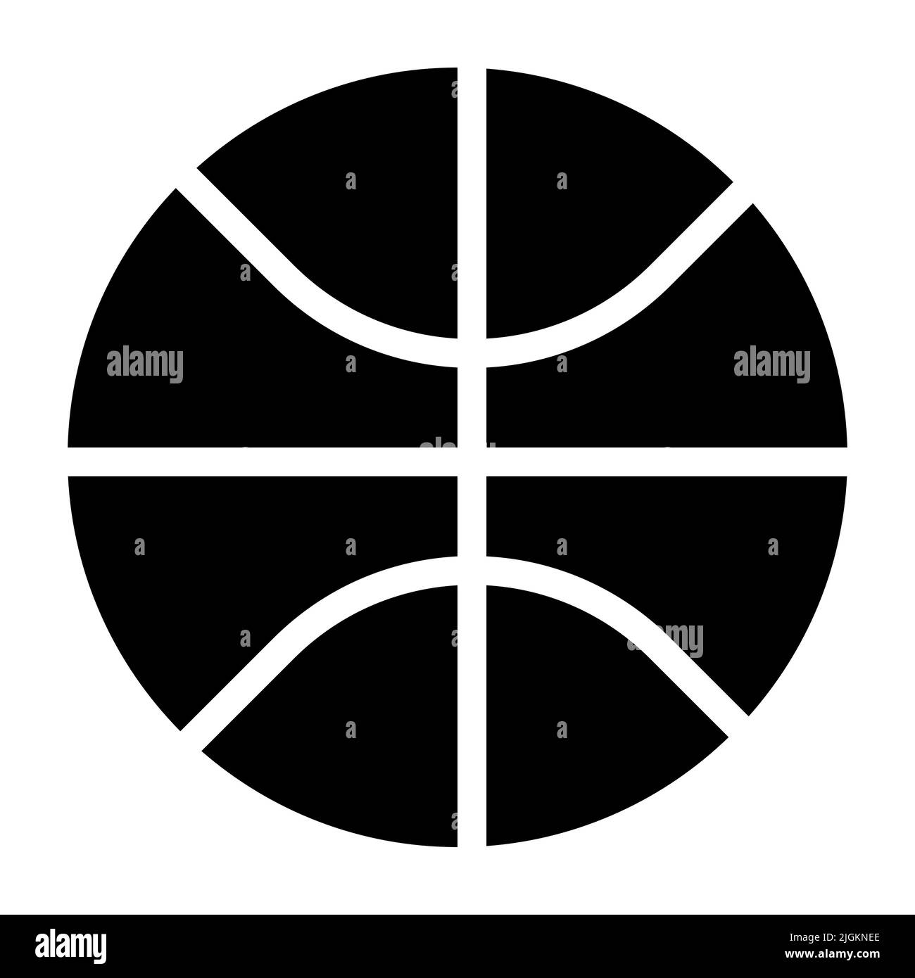 Basketball-Symbol. Basketball Ball isoliert Symbol. Basketball-Symbole. Schwarze Vektorgrafik. Stock Vektor