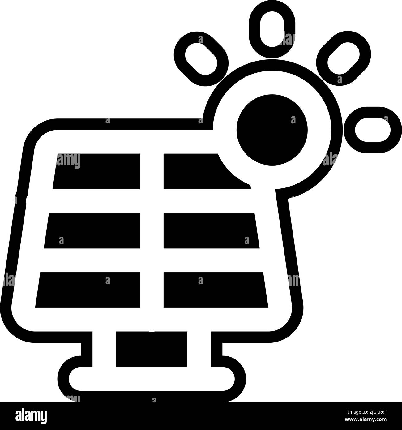 Solarpanel-Symbol . Stock Vektor