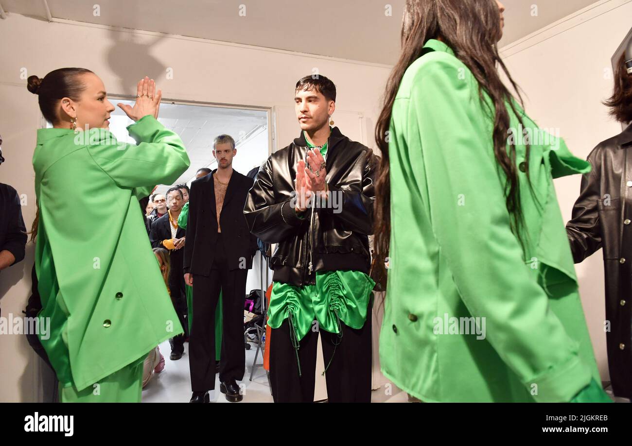 Pauline Ducruet - Backstage du défilé Alter Femme Automne/Hiver 2022/2023 lors de la Fashion Week de Paris, Frankreich, le 1er mars 2022 Stockfoto