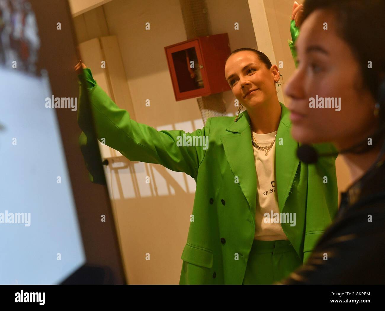 Pauline Ducruet - Backstage du défilé Alter Femme Automne/Hiver 2022/2023 lors de la Fashion Week de Paris, Frankreich, le 1er mars 2022 Stockfoto