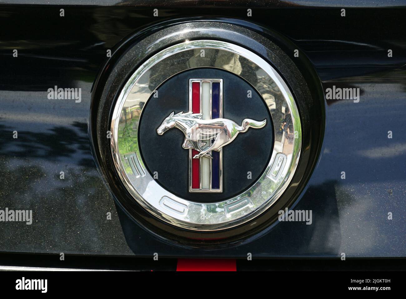 Ford Mustang GT Sportwagen-Logo, Philadelphia, Pennsylvania, USA, Nordamerika Stockfoto