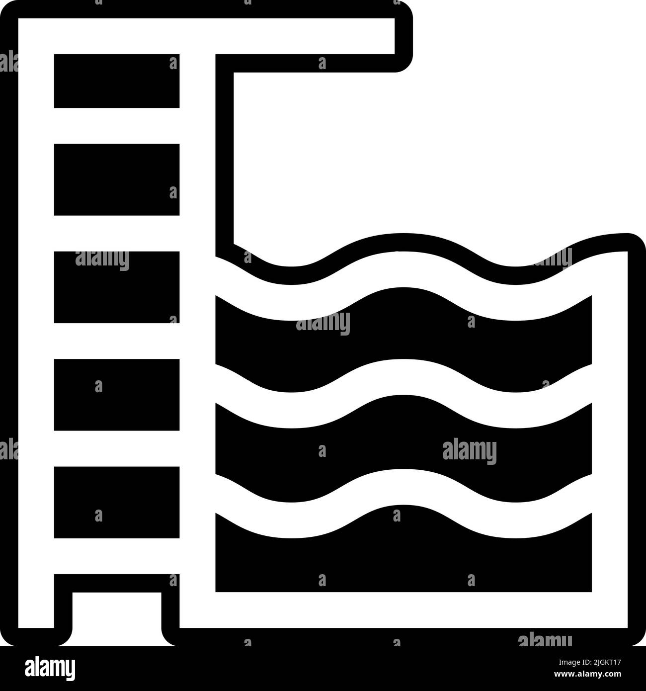 Symbol für das Sprungbrett . Stock Vektor