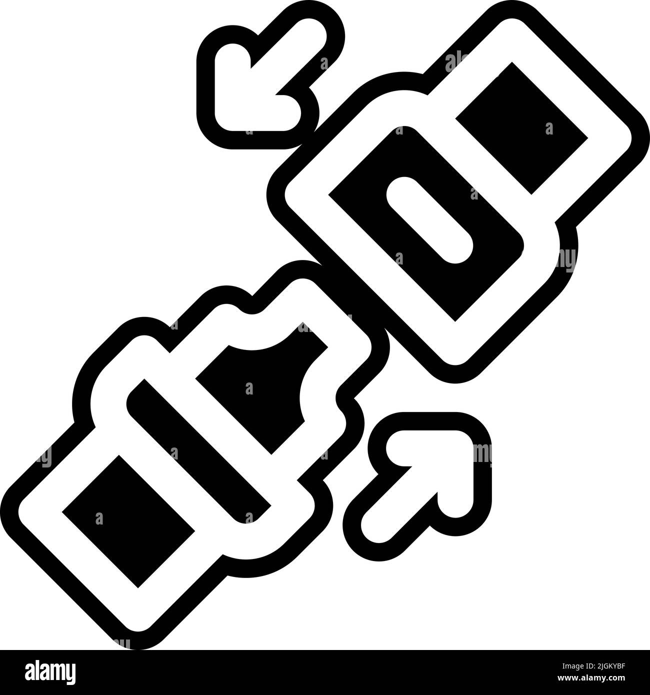 Symbol für den Sicherheitsgurt . Stock Vektor