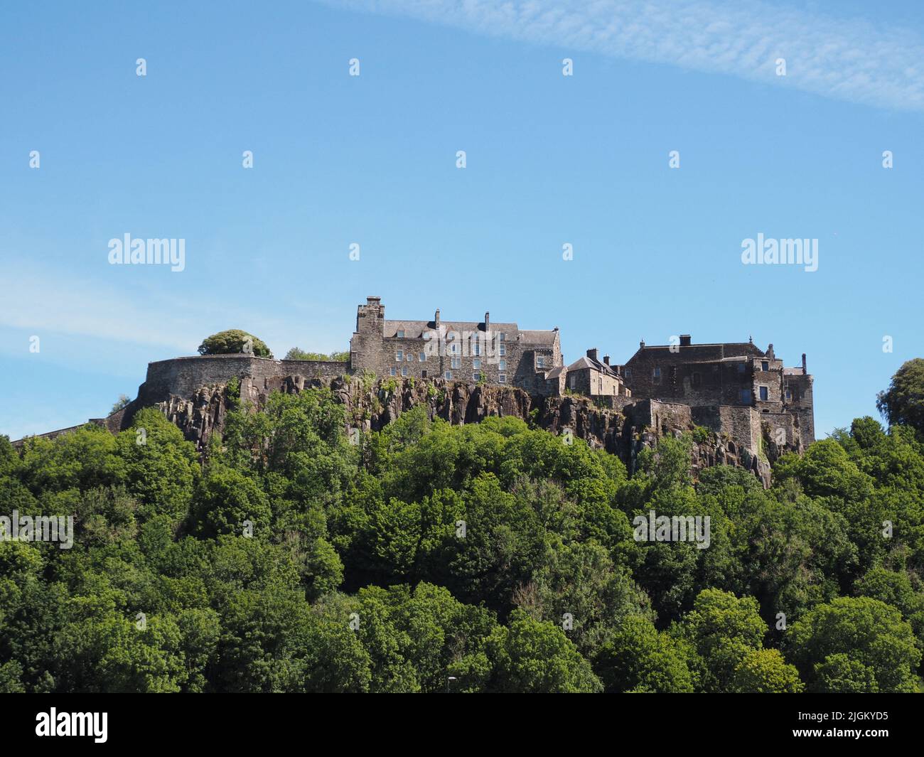 Stirling Castle, das von Sonnenlicht durchdrungen ist Stockfoto