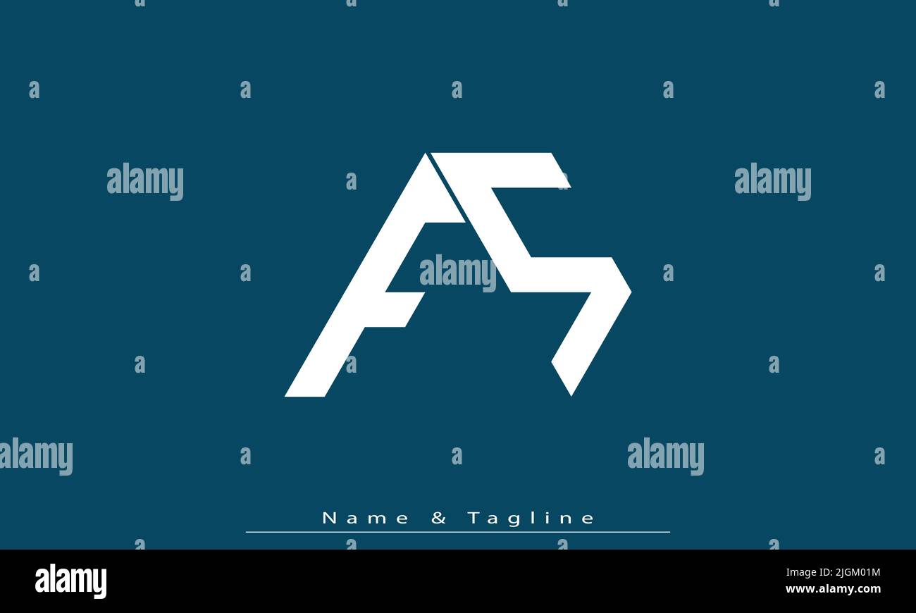 Alphabet Buchstaben Initialen Monogramm Logo FS , SF Stock Vektor