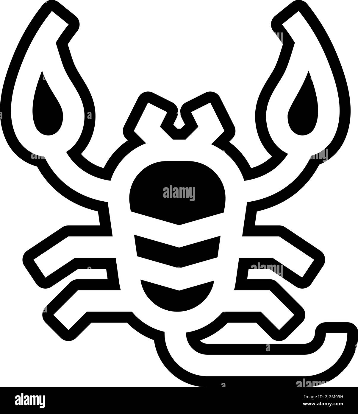 scorpion-Symbol . Stock Vektor