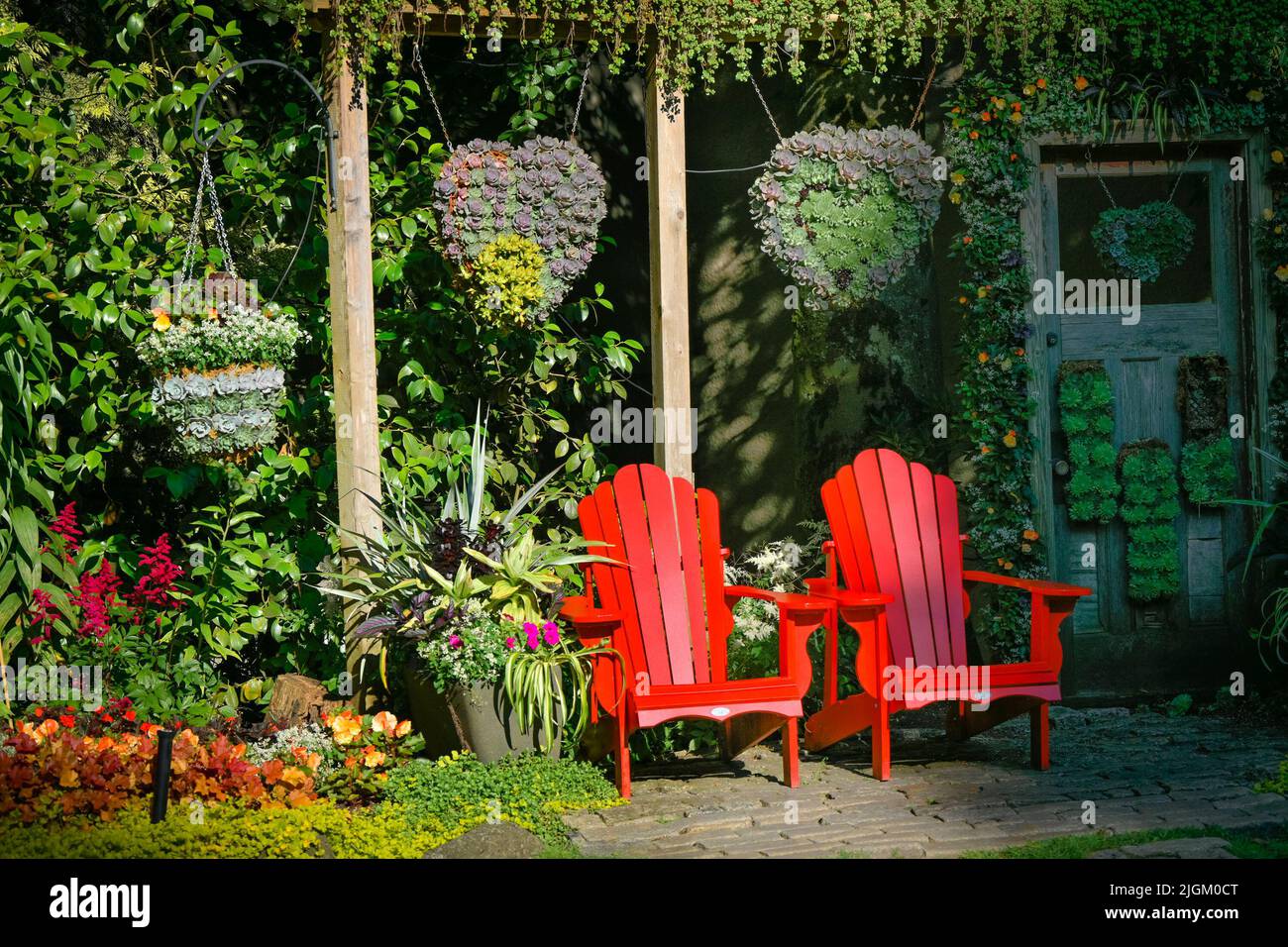 Herb House Rose Garden, Queen's Park, New Westminster, British Columbia, Kanada Stockfoto