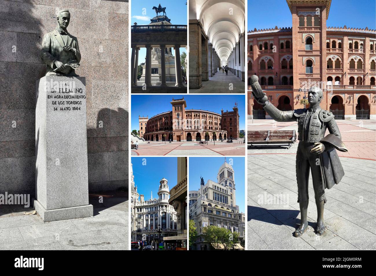 Madrid die wunderschöne spanische Hauptstadt voller historischer und künstlerischer Denkmäler Stockfoto