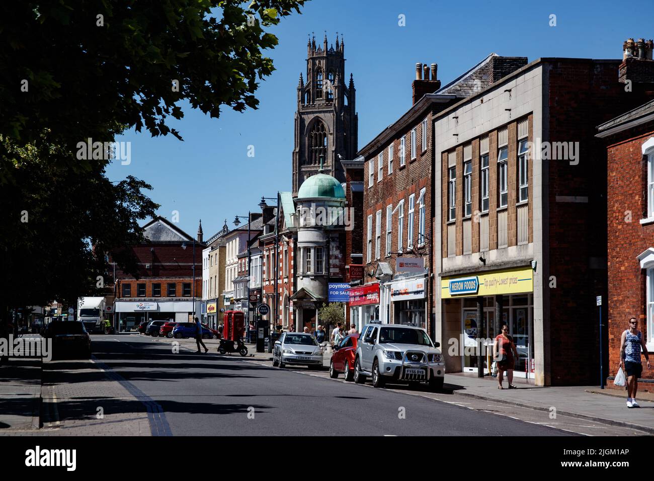 Boston Lincolnshire Vereinigtes Königreich 10.. Juli 2022 Wide Bargate Stockfoto
