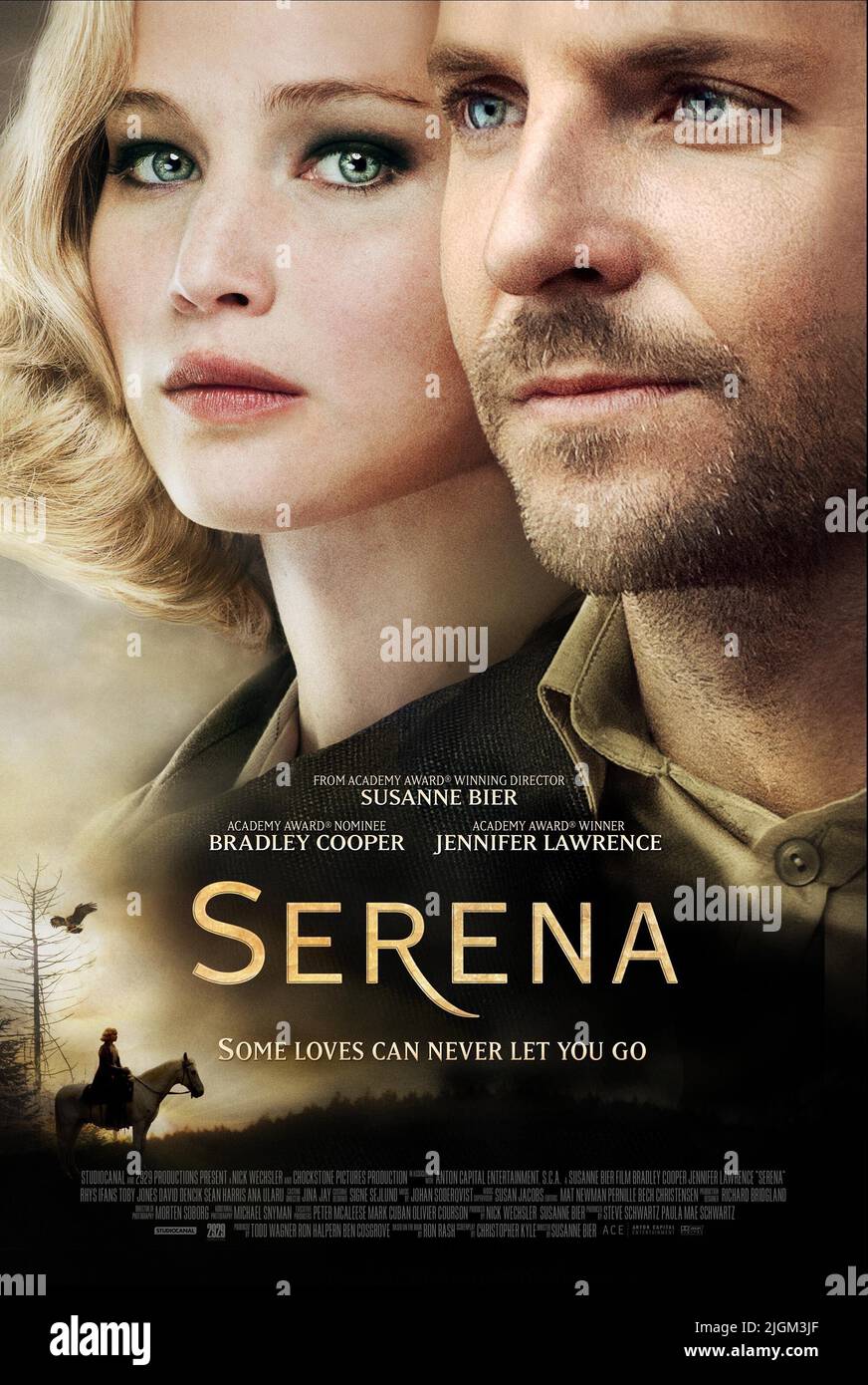 JENNIFER LAWRENCE, Bradley Cooper Poster, Serena, 2014 Stockfoto