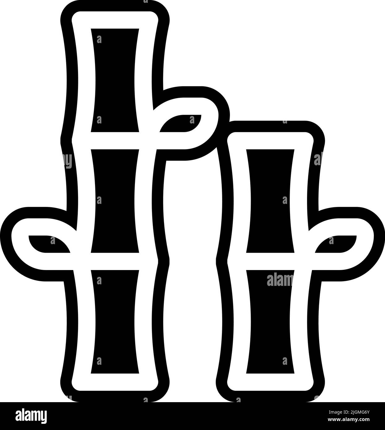 Chinesische Neujahrs Bambus-Ikone . Stock Vektor