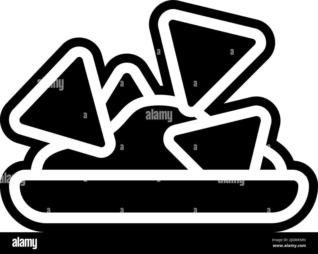 Fast Food Nachos Symbol . Stock Vektor